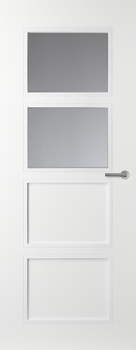 Svedex Binnendeuren Elite AE49, Gezandstraald glas met blanke rand product afbeelding