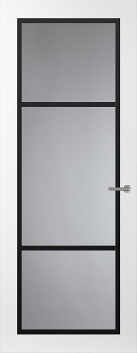Svedex Binnendeuren Front FR515 Zwart, Blank glas product afbeelding