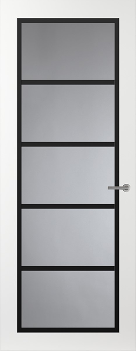 Svedex Binnendeuren Front FR516 Zwart, Blank glas product afbeelding