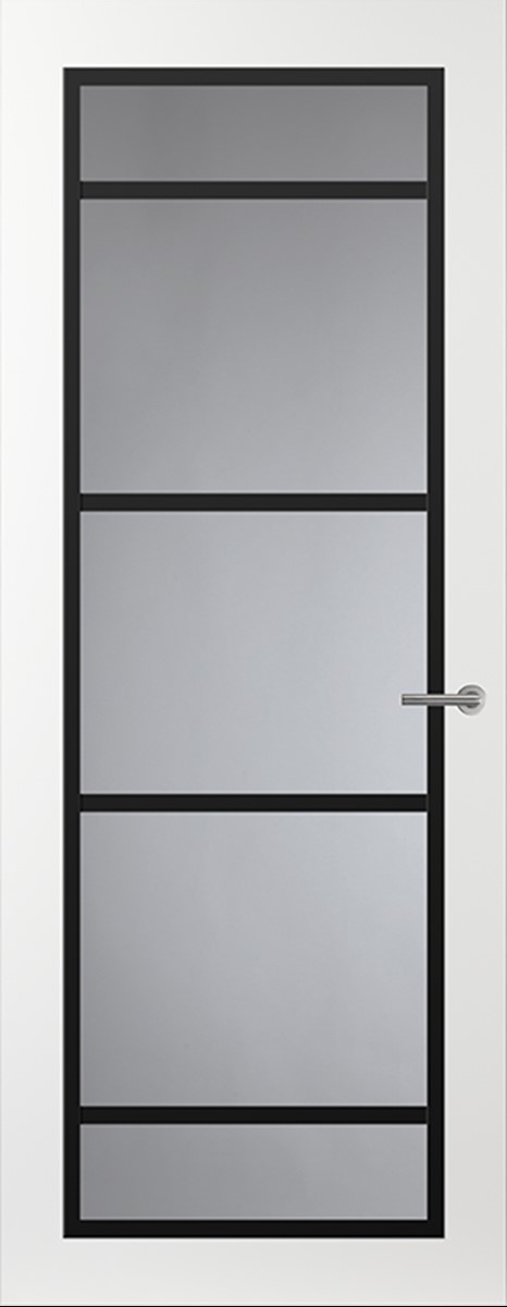 Svedex Binnendeuren Front FR517 Zwart, Rookglas product afbeelding