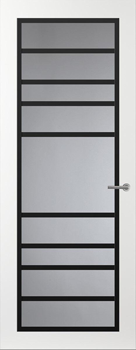Svedex Binnendeuren Front FR518 Zwart, Satijnglas product afbeelding