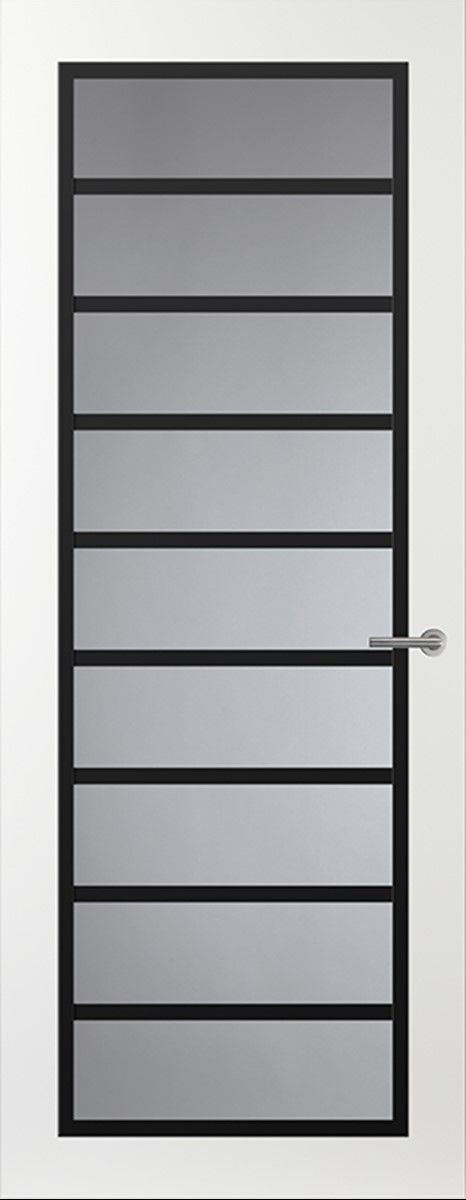 Svedex Binnendeuren Front FR519 Zwart, Satijnglas product afbeelding