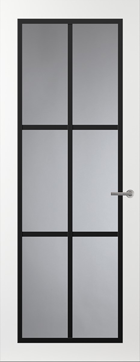 Svedex Binnendeuren Front FR511 Zwart, Blank glas product afbeelding