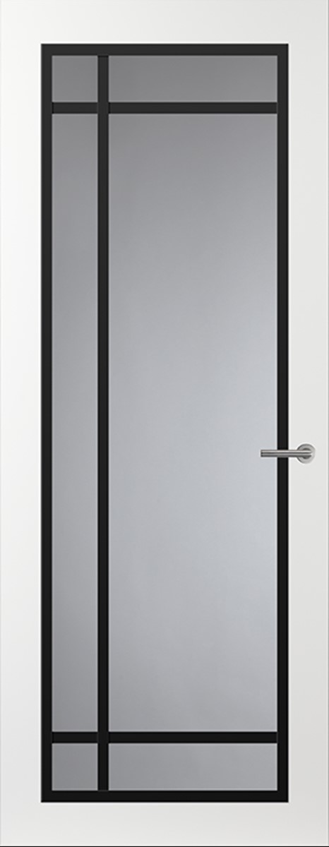 Svedex Binnendeuren Front FR514 Zwart, Blank glas product afbeelding