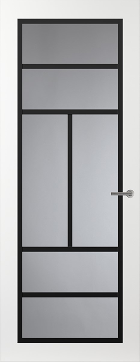 Svedex Binnendeuren Front FR507 Zwart, Rookglas product afbeelding