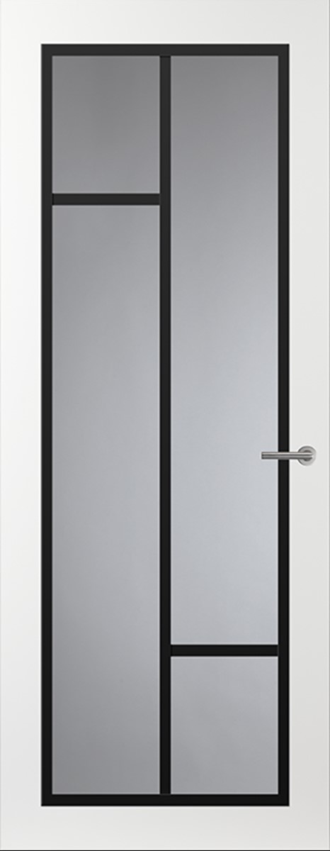 Svedex Binnendeuren Front FR508 Zwart, Blank glas